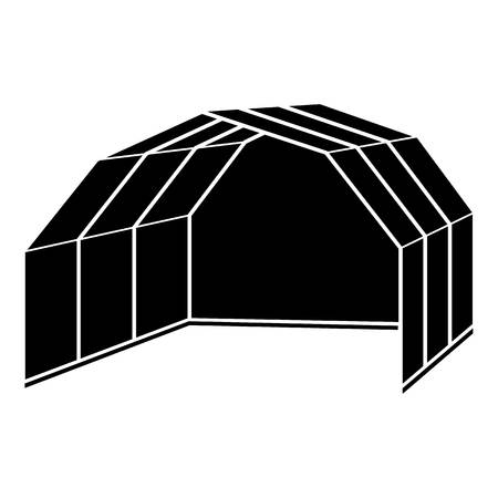 Glass tent icon, simple styleのイラスト素材