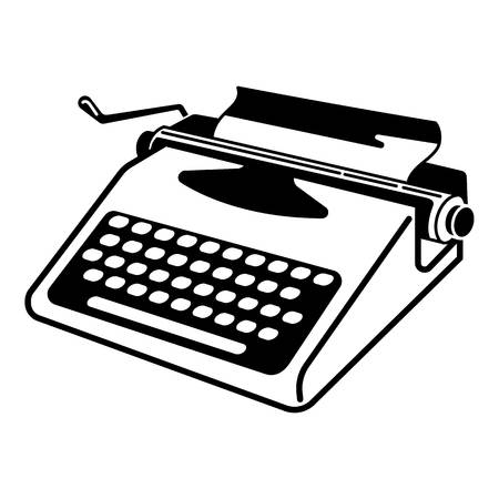 Soviet typewriter icon. Simple illustration of soviet typewriter vector icon for web design isolated on white backgroundのイラスト素材