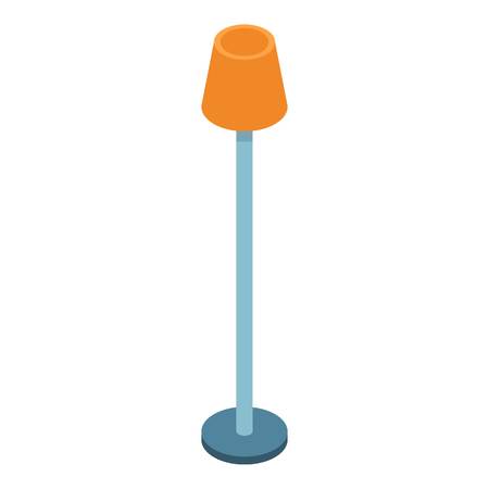Room lamp icon. Isometric of room lamp vector icon for web design isolated on white backgroundのイラスト素材
