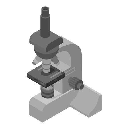 Zoom microscope icon. Isometric of zoom microscope vector icon for web design isolated on white backgroundのイラスト素材