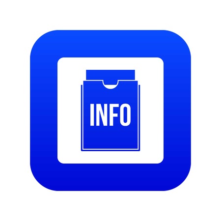 Info folder icon digital blue for any design isolated on white vector illustrationのイラスト素材