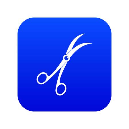 Surgical scissors icon digital blue for any design isolated on white vector illustrationのイラスト素材