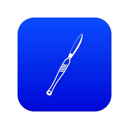 Stainless medical scalpel icon digital blue for any design isolated on white vector illustrationのイラスト素材