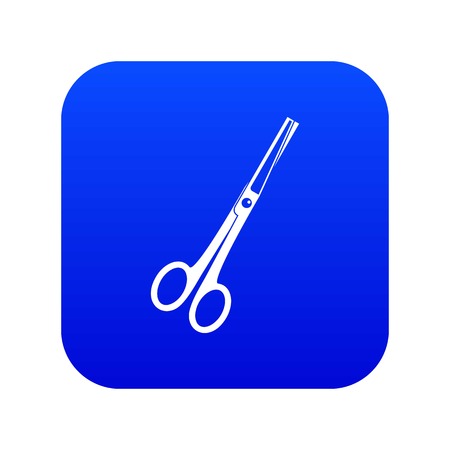 Steel scissors icon digital blue for any design isolated on white vector illustrationのイラスト素材