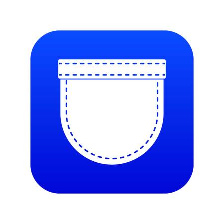 Shirt pocket icon digital blue for any design isolated on white vector illustrationのイラスト素材