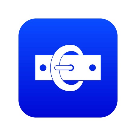 Buckle belt icon digital blue for any design isolated on white vector illustrationのイラスト素材