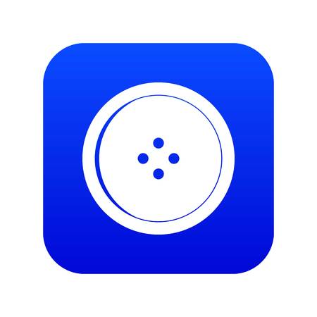 Round sewing button icon digital blue for any design isolated on white vector illustrationのイラスト素材
