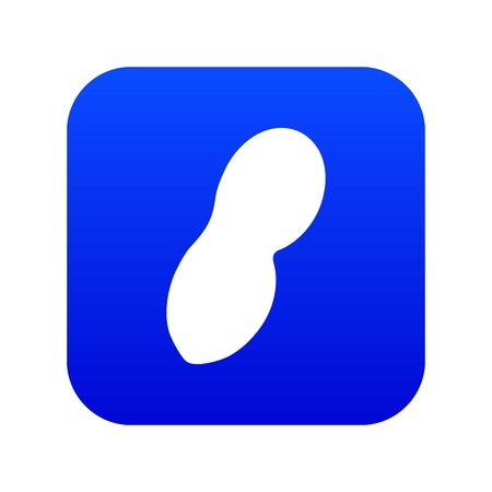 Peanut icon digital blue for any design isolated on white vector illustrationのイラスト素材
