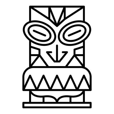 Aloha wood idol icon. Outline aloha wood idol vector icon for web design isolated on white backgroundのイラスト素材