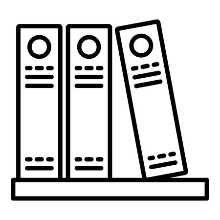 Office folder stack icon. Outline office folder stack vector icon for web design isolated on white backgroundのイラスト素材