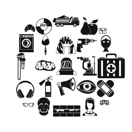 Tool icons set. Simple set of 25 tool vector icons for web isolated on white backgroundのイラスト素材