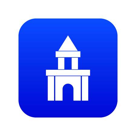 Blocks toy icon digital blueのイラスト素材