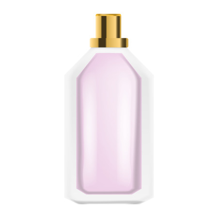 Cosmetic perfume bottle icon. Realistic illustration of cosmetic perfume bottle vector icon for web design isolated on white backgroundのイラスト素材
