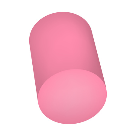 Pink marshmallow icon. Realistic illustration of pink marshmallow vector icon for web design isolated on white backgroundのイラスト素材