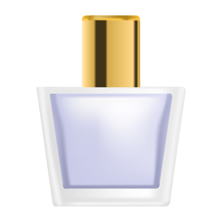 Luxury perfume bottle icon. Realistic illustration of luxury perfume bottle vector icon for web design isolated on white backgroundのイラスト素材