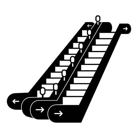 Double escalator icon. Simple illustration of double escalator vector icon for web design isolated on white backgroundのイラスト素材