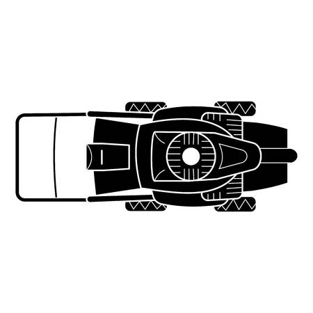 House lawn mower icon. Simple illustration of house lawn mower vector icon for web design isolated on white backgroundのイラスト素材