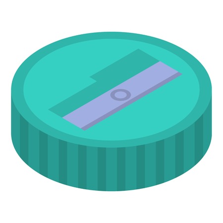 Round sharpener icon, isometric styleのイラスト素材