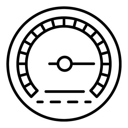 American speedometer icon. Outline american speedometer vector icon for web design isolated on white backgroundのイラスト素材