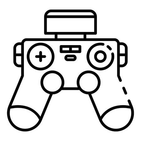 Drone joystick icon. Outline drone joystick vector icon for web design isolated on white backgroundのイラスト素材