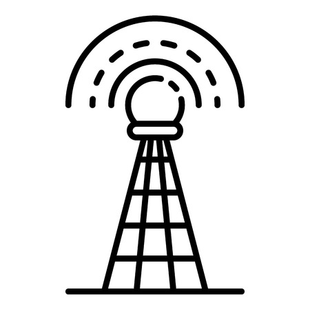 Signal tower icon, outline styleのイラスト素材