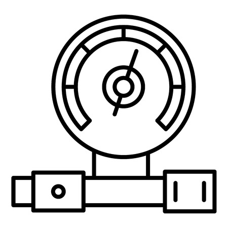 Oil gauge icon. Outline oil gauge vector icon for web design isolated on white backgroundのイラスト素材