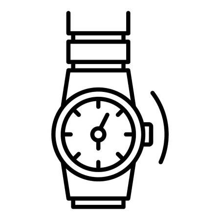 Gold rap watch icon. Outline gold rap watch vector icon for web design isolated on white backgroundのイラスト素材
