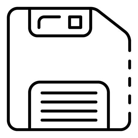 Floppy disk icon, outline styleのイラスト素材