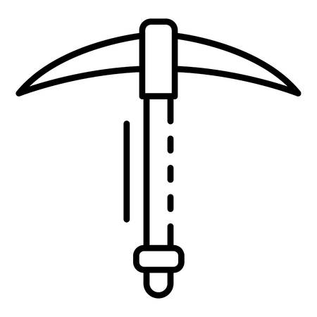 Pickaxe icon. Outline pickaxe vector icon for web design isolated on white backgroundのイラスト素材