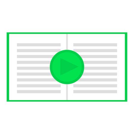 Audio book icon, flat styleのイラスト素材