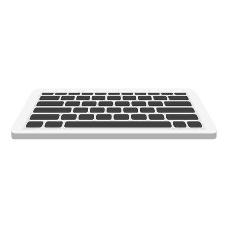 Computer keyboard icon, flat styleのイラスト素材