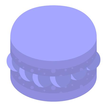 Blue macaroon icon, isometric styleのイラスト素材