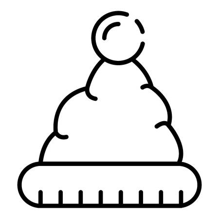 Winter headwear icon. Outline winter headwear vector icon for web design isolated on white backgroundのイラスト素材