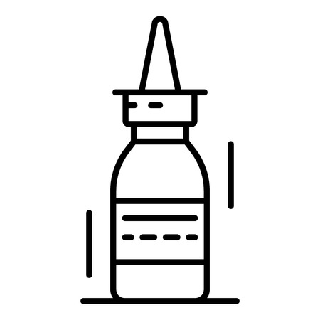 Nose drops icon, outline styleのイラスト素材