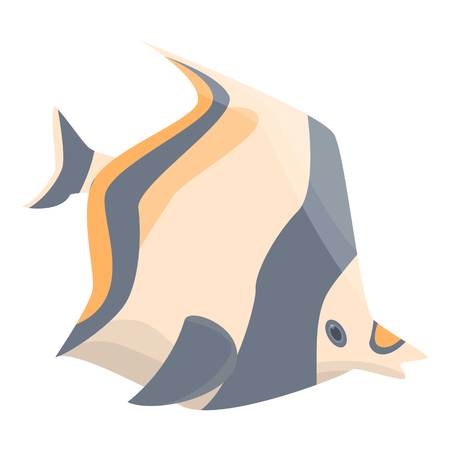 Exotic aquarium fish icon. Isometric of exotic aquarium fish vector icon for web design isolated on white backgroundのイラスト素材