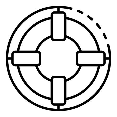 Lifebuoy icon. Outline lifebuoy vector icon for web design isolated on white backgroundのイラスト素材