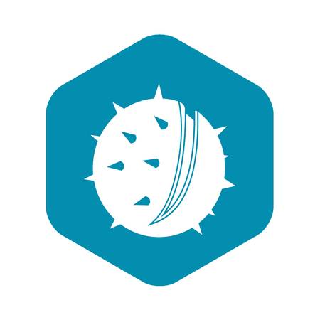 Chestnut icon in simple style isolated on white background vector illustrationのイラスト素材