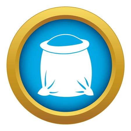 Sack full of flour icon blue vector isolated on white background for any designのイラスト素材