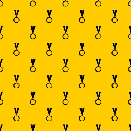 Medal pattern seamless vector repeat geometric yellow for any designのイラスト素材