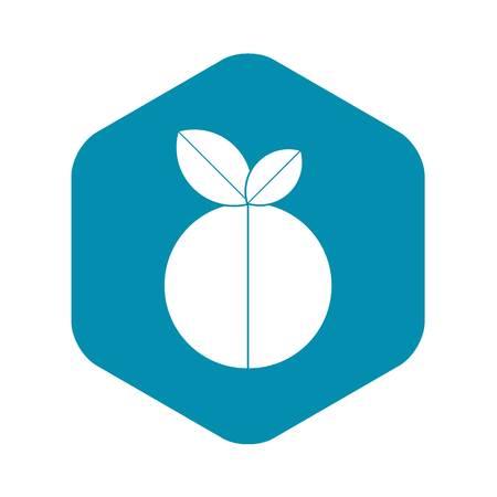 Round apple icon, simple styleのイラスト素材