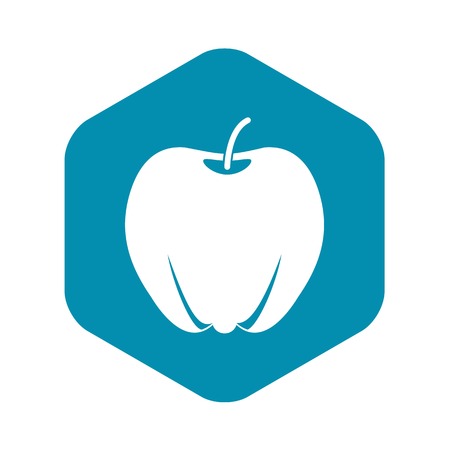Ripe apple icon in simple style isolated on white background vector illustrationのイラスト素材