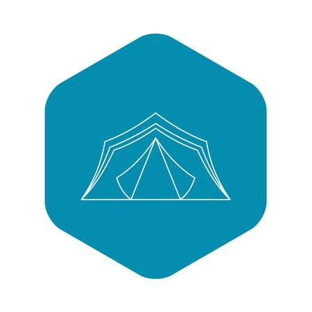Tourist tent icon. Outline illustration of tourist tent vector icon for webのイラスト素材