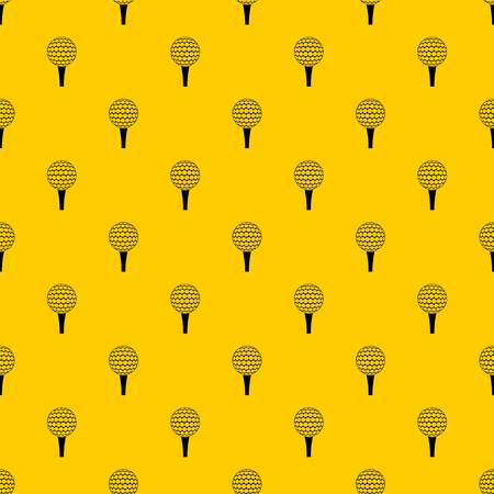 Golf ball on a tee pattern seamless vector repeat geometric yellow for any designのイラスト素材