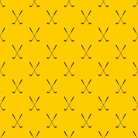 Two golf clubs pattern seamless vector repeat geometric yellow for any designのイラスト素材
