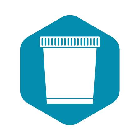 Trash can icon in simple style isolated on white backgroundのイラスト素材