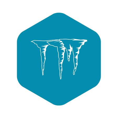 Icicles icon in simple style isolated on white backgroundのイラスト素材