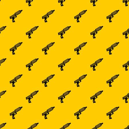 Plastic gun toy pattern seamless vector repeat geometric yellow for any designのイラスト素材