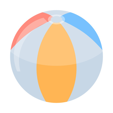 Beach ball icon. Isometric of beach ball vector icon for web design isolated on white backgroundのイラスト素材