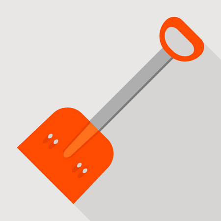 Snow shovel icon. Flat illustration of snow shovel vector icon for web designのイラスト素材