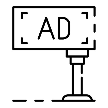 Billboard icon, outline styleのイラスト素材